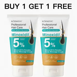 [BUY 1 GET 1 FREE]KORMESIC 5% MinoxidilHair Growth Scalp Massage Cream withKeratin & Ginger for Men Women PreventsLoss Repairs Follicles Promotes FastRegrowth Strengthens Roots Buy 1 Get 1 Free