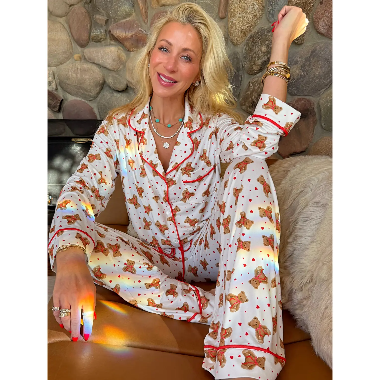 Teddy Bear Wide Leg Pajama Set Teddy Bear Wide Leg Pajama Set