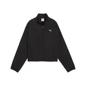 PUMA Womens Dare To Oversized Zip Off Woven Jacket Athletic Outerwear Casual - Black