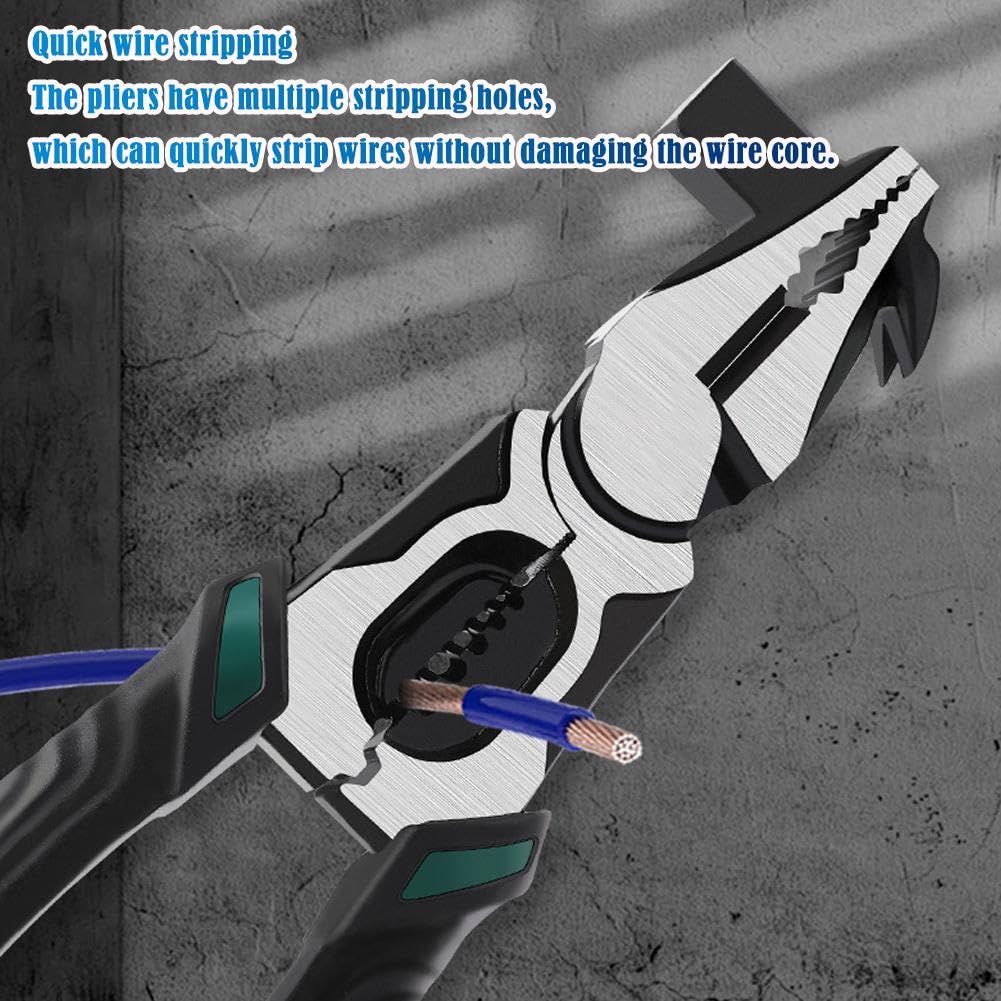 Screw Extractor Pliers,End Cutting Nippers Pliers Nails Puller Tool,Stripped Screw Remover Tool, Multifunctional Fence Pliers Hammer Wire Cutter Wire Twisting Pliers Nails Puller Pliers (1pcs)