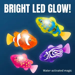 Make Bath Time a Splash!  Magic  Glowing Swimming Fish - Interactive Water-Activated Robot Toy for Kids, Perfect Gift for Babies & Toddlers