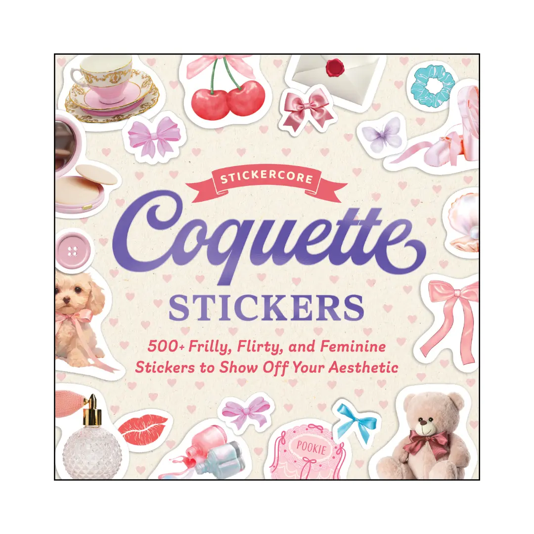 Coquette Paper Stickers - 500+ Frilly, Flirty, Feminine Flair Stickers by Adams Media, Vintage Scrapbooking & DIY Supplies for Aesthetic Display (Toys & Hobbies)