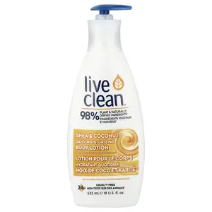 Live Clean Daily Moisturizing Body Lotion, Shea & Coconut, 18 fl oz (532 ml)