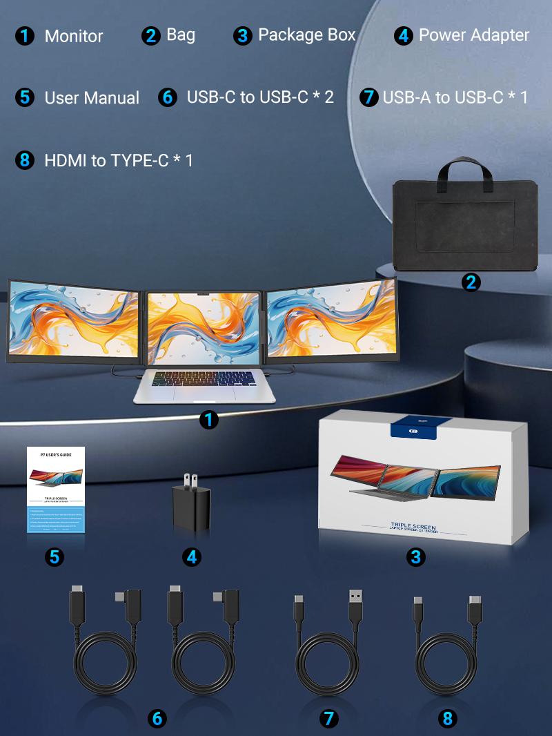 【TikTokShopSpringGlowUp】Cevaton 15.6" Laptop Screen Extender, 1080P FHD Dual Portable Monitor for Laptops, Ultra-Slim Travel Dual Monitor Fit for 13-17.3" Laptops, USB-C Plug&Play Extended Screen Compatible with Win/Mac/Android 【TikTokShopSpringGlowUp】Cevaton 15.6" Laptop Screen Extender, 1080P FHD Dual Portable Monitor for Laptops, Ultra-Slim Travel Dual Monitor Fit for 13-17.3" Laptops, USB-C Plug&Play Extended Screen Compatible with Win/Mac/Android