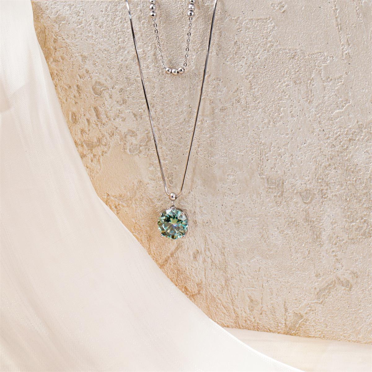 Moissanite 2ct Whispers of Love Copper Pendant Necklace Wedding Engagement Anniversary Gift for Women Moissanite 2ct Whispers of Love Copper Pendant Necklace Wedding Engagement Anniversary Gift for Women