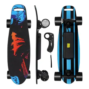EBOSSOM Electric Skateboard with 350W Motor, 27" Eboard with Remote Control, 4 Modes Max 10Mph, 8 Layers Deck, Electric Skateboards for Beginners and Teens, ES6 SE