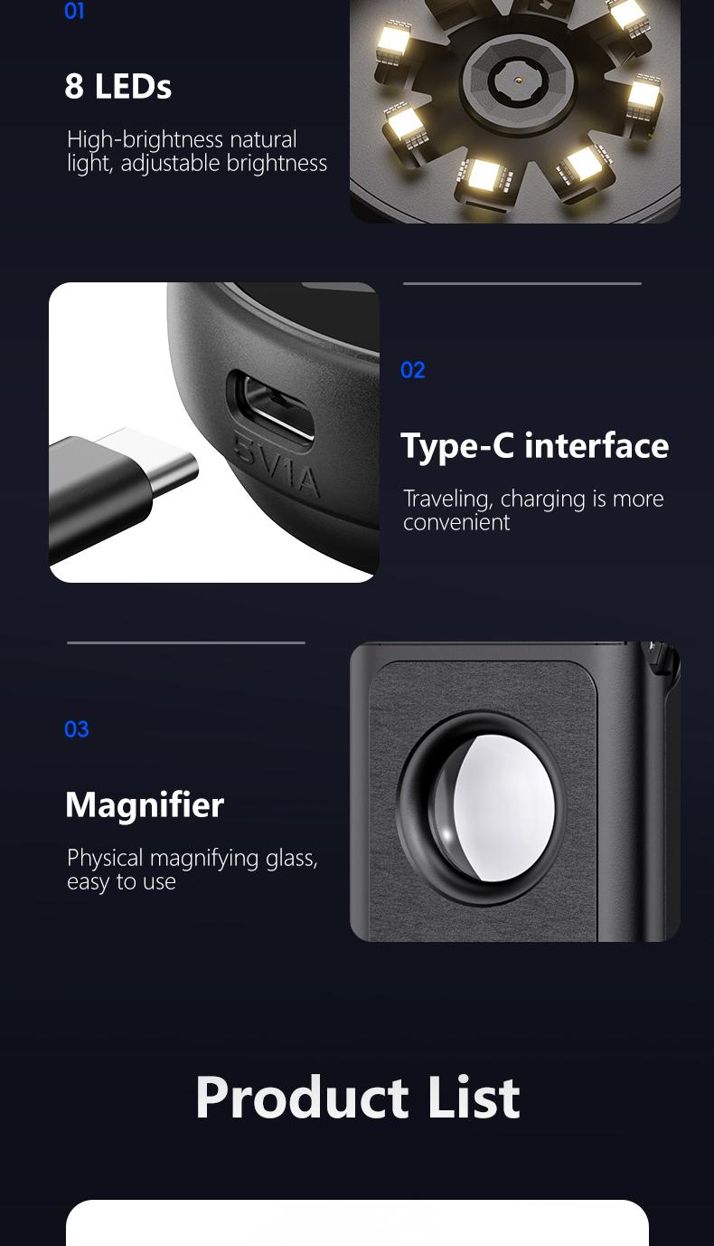 [2026 Upgrade] Mini Foldable Handheld Microscope ,Coin Magnifying Glass with 2" Screen - 500x Magnification USB Magnifier for Adults & Kids, 2MP Auto-Focus, Educational supplies Perfect Christmas & New Year Gift Idea