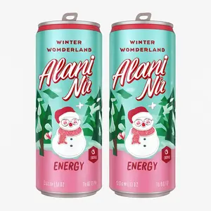 Alani Winter Wonderland Sugar Free, Low Calorie Energy Drinks, 12 Fl Oz Cans, 2 Cans!