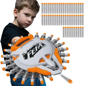 Soft Bullet Shield Dart Blaster Toy for Kids 8–12, Dual-Use Defense Shield Launcher with 30 Darts, Outdoor Action Play Cool Toy Guns for Superhero Roleplay Gift