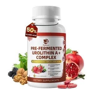 Lukaree  Triple-Strength Urolithin A+ Complex for Cellular Health, Function & Well-Being, Concentrated Pre-Fermented Urolithin A+ Plus Wormwood, Psyllium Husk & DGL for Gut Support, 120 Count