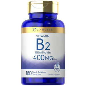 Carlyle Vitamin B-2 400mg | 180 Count |  Non-GMO, Gluten Free Supplement | B2 Riboflavin