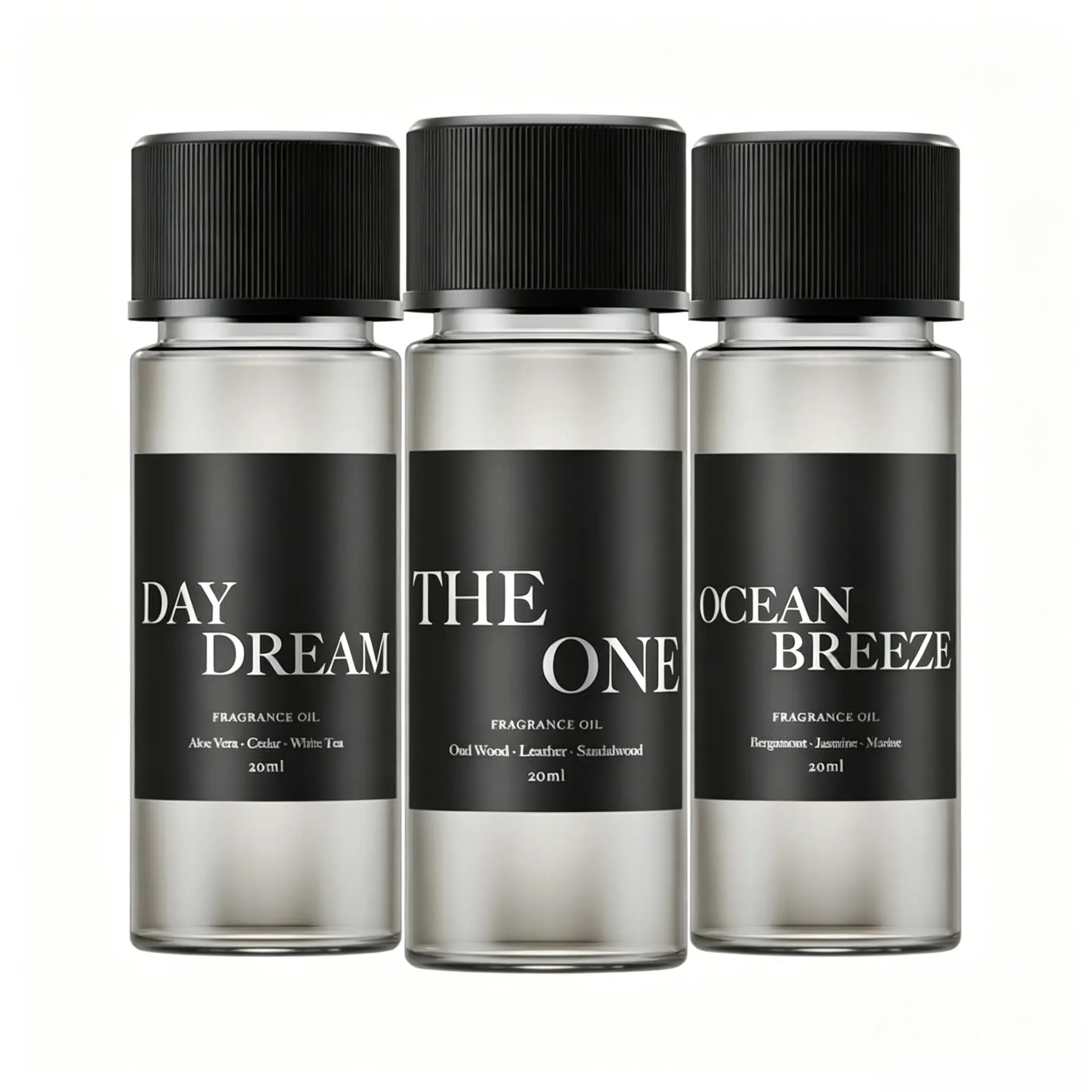 Scenti Ment Hotel Signature Scent Discovery Set - 3 Travel-Size Scented Oils (20ml Each), Incense-Infused Auspicious Diffuser Oil for Home/Travel Use