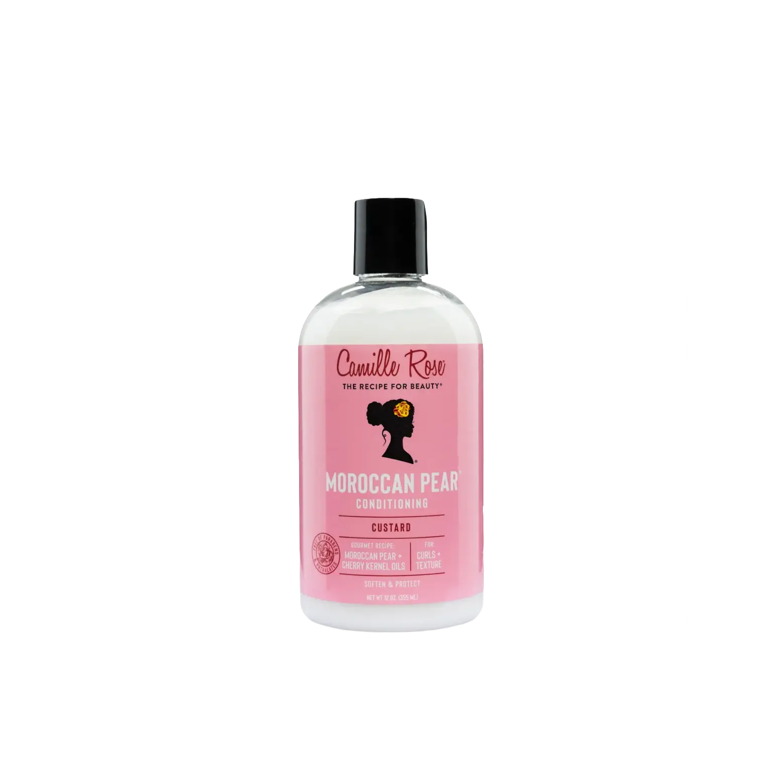 Camille Rose Moroccan Pear Aroma Conditioning Custard - Coconut & Cherry Infused Haircare Conditioner with Cleansing, Moisture & Oil-Balancing Benefits, 12 oz