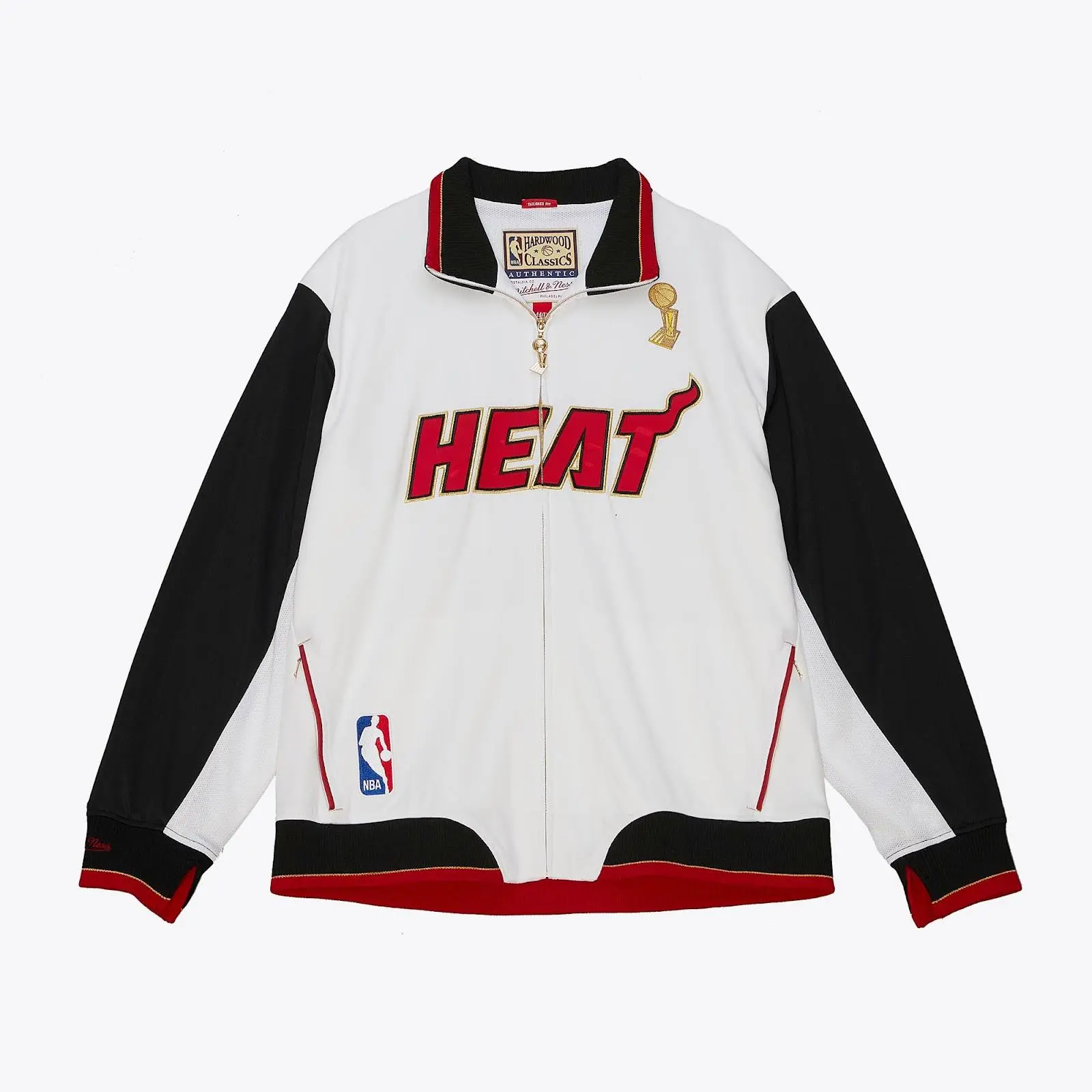 Men's White Miami Heat 2012 Finals Champion Authentic Full-Zip Jacket
