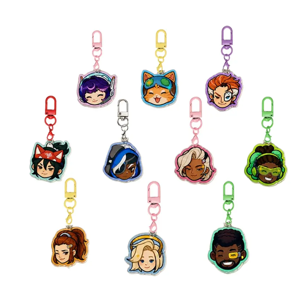 Overwatch 2 Acrylic Keychain, Kiriko, Ana, Baptiste, Brigitte, Echo, Mercy, Symmetra, Bag Charm, Gift for Fans