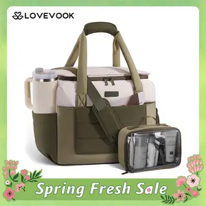 LOVEVOOK Small Gym Bag for Women & Men with Wet Pocket,26L Cute Waterproof Womens Gym Bag Travel Duffel Bags Workout Bag,Convertible Carry on Bag Overnight Bags Personal Item Travel Bag