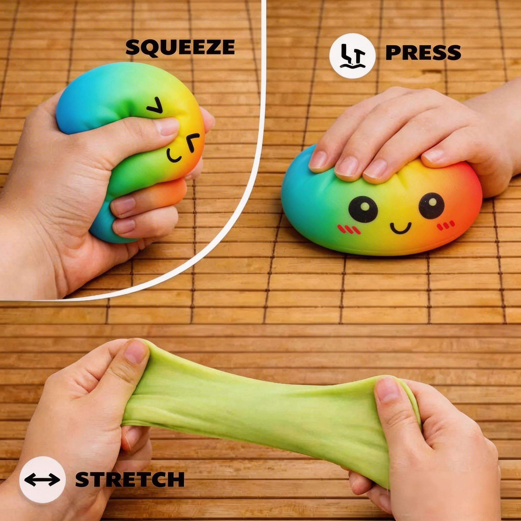 Colorful Giant Steamed Bun Squishy Toy, Soft TPR Material Fingertip Stress Relief, Sensory Stimulation Fidget, Random Color Surprise, Perfect Gift for Kids