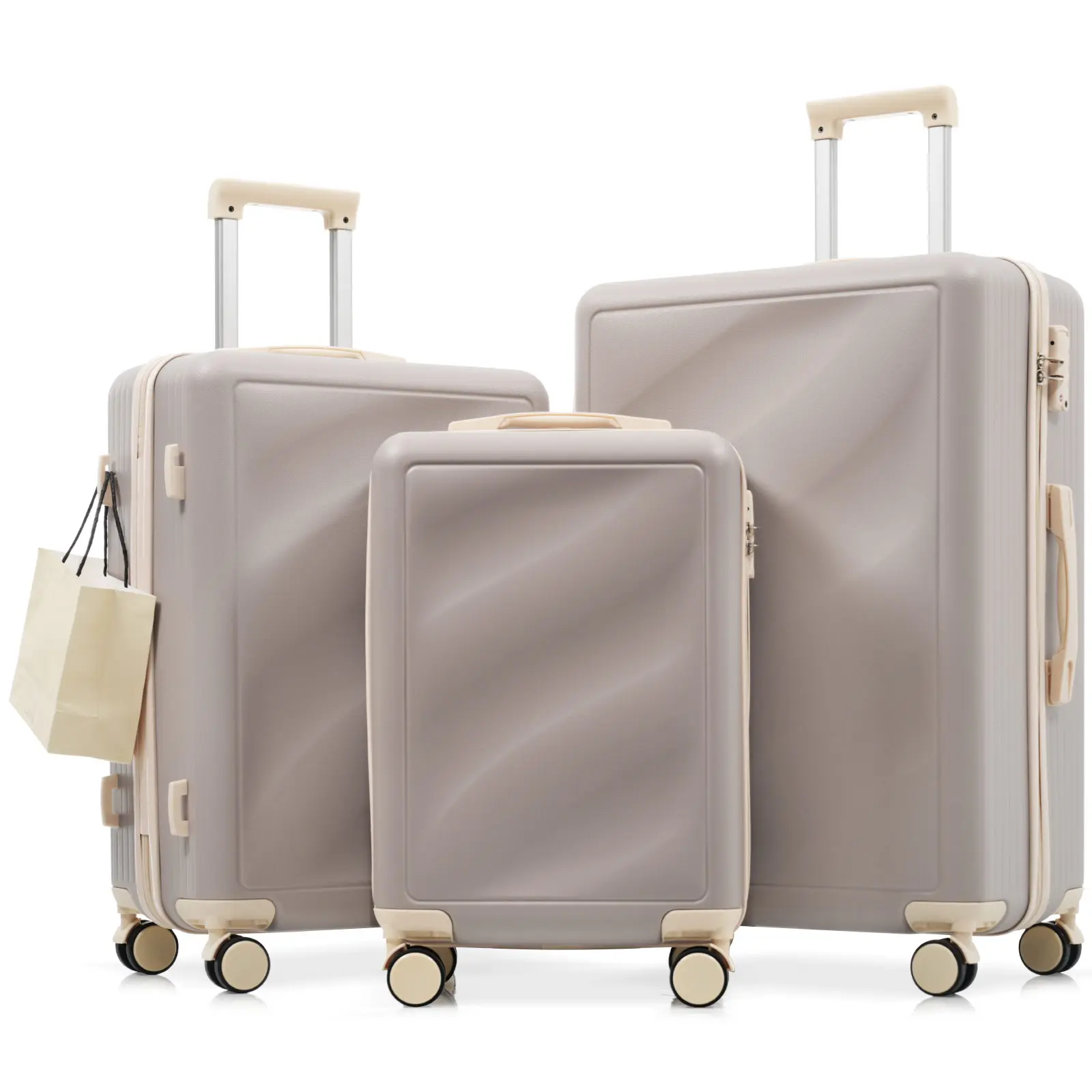 3-Piece Luggage Set, Lightweight Durable ABS Spinner Wheel Suitcases with TSA Lock, 20"/24"/28" Carry-on & Checked Travel Luggage,suitcases for travel,Hard Shell Carry-On Luggage Shell Checked Luggage pc hardshell