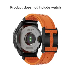 CrazyGrass Premium Soft Silicone Watch Band Suitable for Garmin 22mm 26mm Quick Release Sweatproof Durable  Replacement Strap for Fenix/Forerunner/Instinct/Venu  Soft Watch Strap (Watch Not Included)
