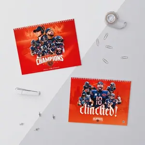 2026 Football Players Calendar, Football Thrown, Champs Calendar For Fan