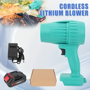 21V turbo jet blower, 20000 RPM electric cordless leaf blower, battery-powered jet dryer blower, high-pressure air blower, handheld snow cleaner, for home and outdoor use to blow away leaves and dust