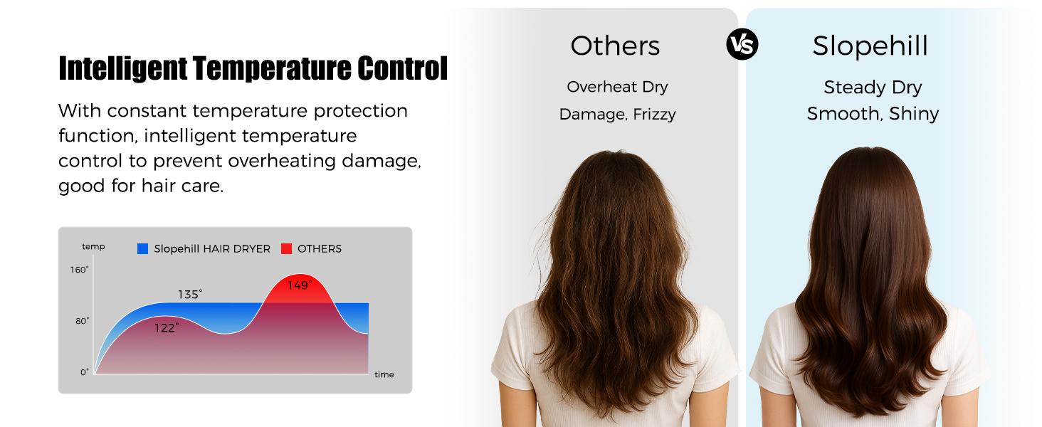 Slopehill Hair Dryer with Unique Brushless Motor | Intelligent Fault Diagnosis | Innovative Microfilter | Oxy Active Technology | Led Display (Grey) Christmas Gifts Holiday Gift