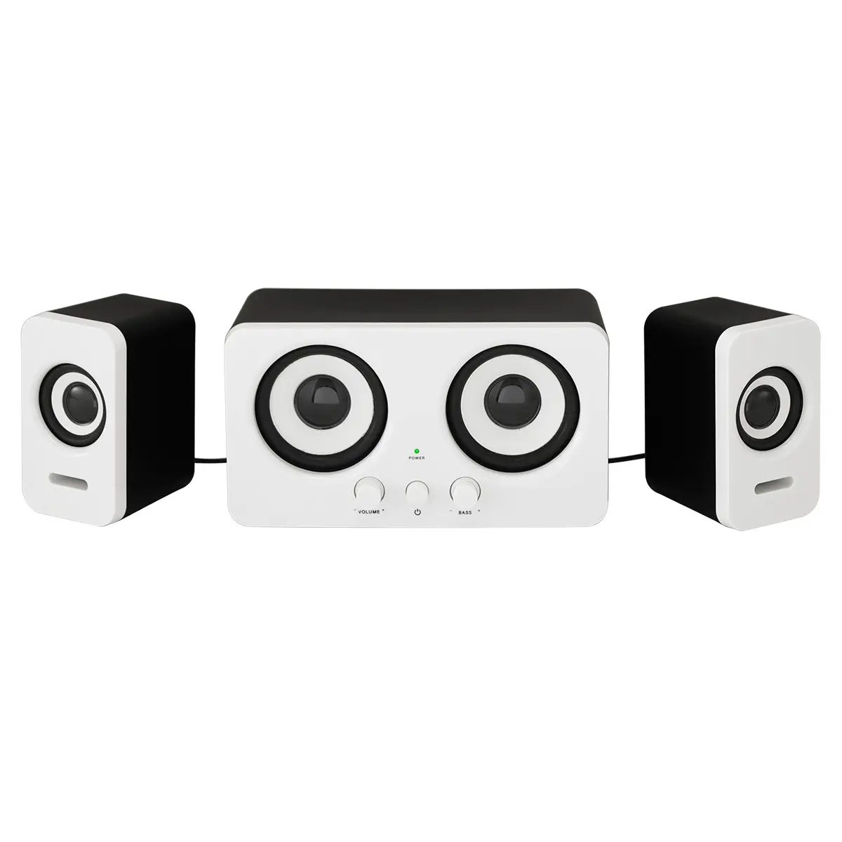 3-Channel 4-Driver Desktop Gaming Bass Speakers, Man Cave Gadgets Wired Audio System with Independent Bass & Volume Control, Front Subwoofer Unit, Twin Satellite Speakers, LED Light & 3.5mm AUX,back to school,back to school haul