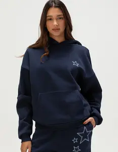 FULL TILT Womens Embroidered Star Hoodie