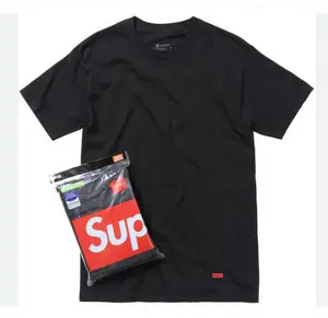 Supreme x Hanes Tee Black (3 PACK)