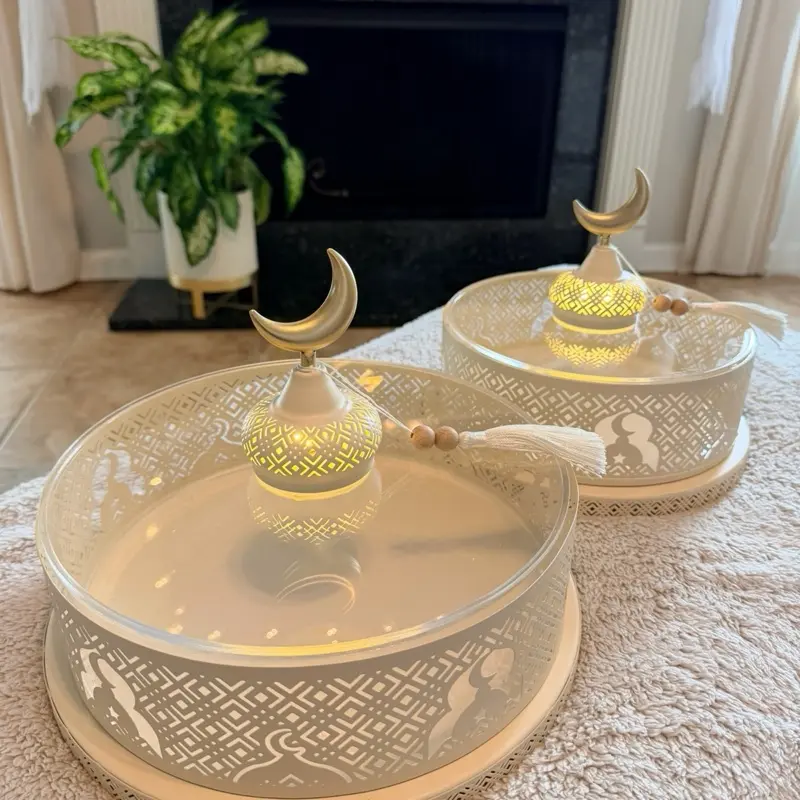 Ramadan & Eid serving with LED light size MEDIUM AND LARGE