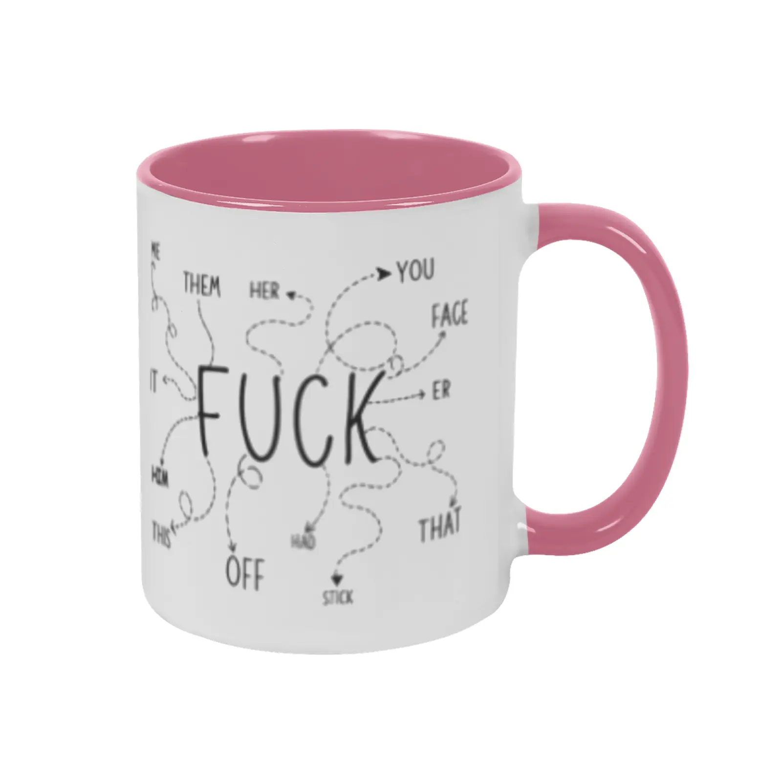 11oz Ceramic "Creative Grammar" Printed Coffee & Tea Mug - Sarcastic Office Humor Drinkware, Washable Gag Gift for Coworkers, Unique Workplace Cup