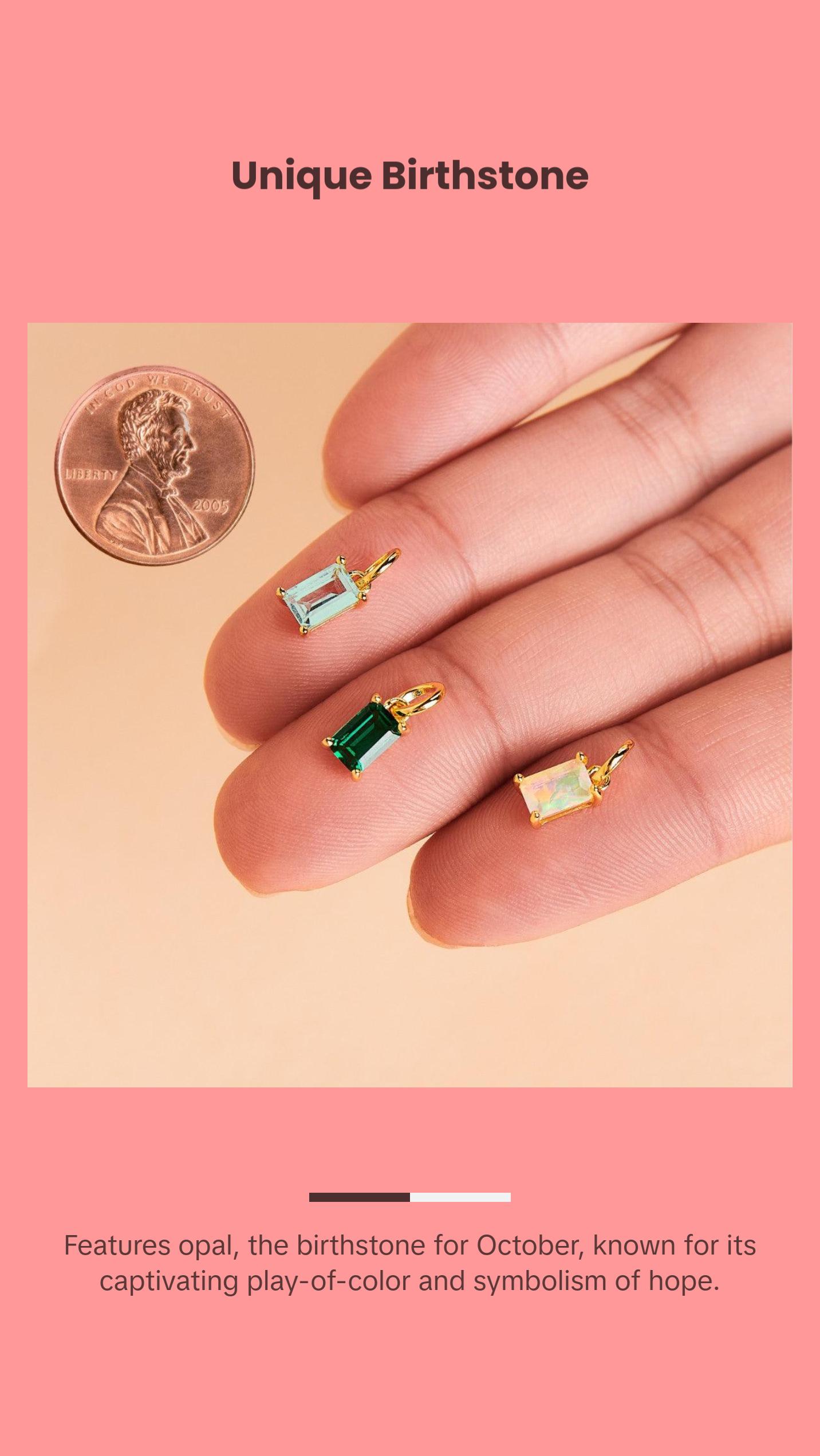 Birthstone Opal Necklace - October