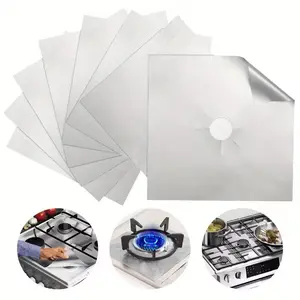 8Pcs Gas Stove Protectors - Heat-Resistant Protection Pad,Reusable Stove Burner Liners,10.6" Oil Proof Cover,Kitchen Mat Gift for Home Restaurants