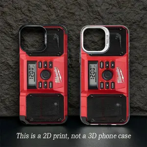 Cool Milwaukee Radio Pattern Phone Case | Retro Industrial Tool Design iPhone Cover for iPhone 11 12 13 14 15 16 17 Pro Max Plus & Samsung Galaxy S21 S22 S23 S24 S25 S26 Ultra Plus FE, Slim Shockproof Protective Cover