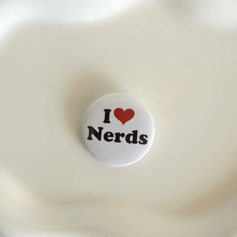 I love Nerds 1.25 inch Pin Button Badge -  buttons pins - pinback accesories