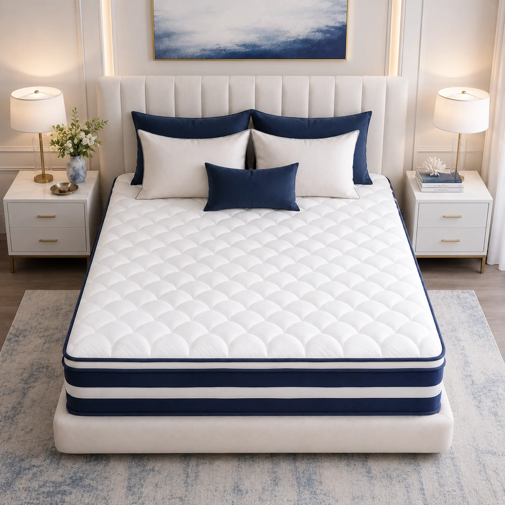 10/12/14 Inch Twin Full Queen King , Hybrid Memory Foam Mattress in a Box | Pocket Spring + Zoned Support | Soft and Comfortable, Pressure Relief, Medium Firmness, CertiPUR-US Certified(mattresses | queen size mattress | full size mattress)