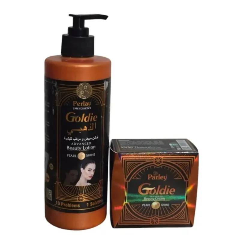 Perlay Goldie Beauty Lotion and Cream Set Advanced Pearl Shine Formula for 10 Problems 1 Solution