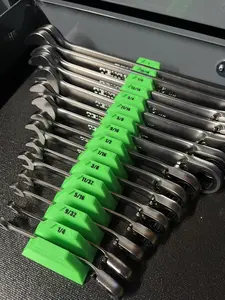 Wrench Holder Rails w/ ID Numbering - Magnetic Tool / Toolbox Garage Organization - Slim Handle