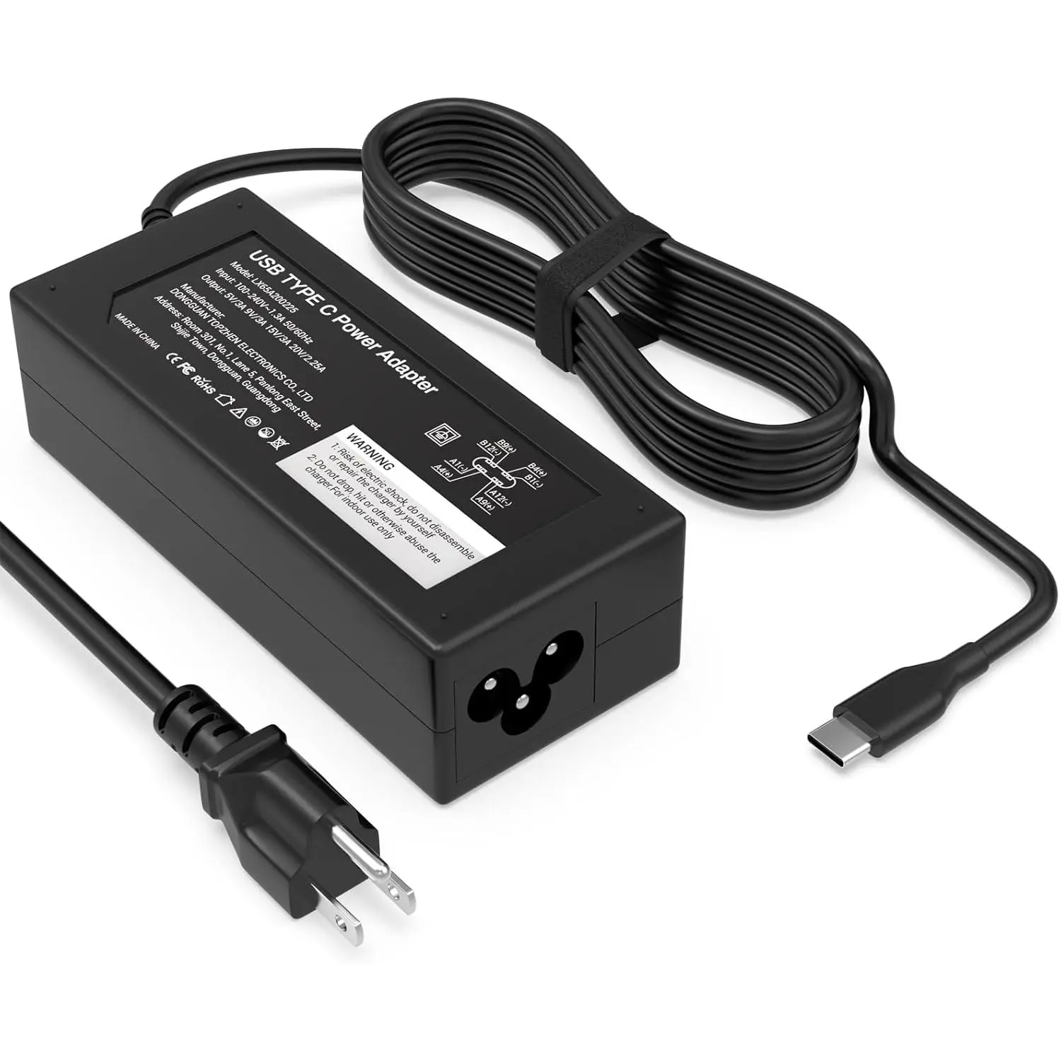 Universal Chromebook Charger-45W USB-C Power Adapter for  Laptop Charger,,, and More,Fast  for USB C Laptop Charger,6FT Type C Power Cord Easy to Travel Work
