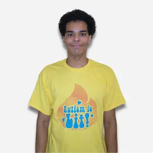 Autism Is Lit Yellow Shirt | Autism Awareness Shirt | Autism Chose Me