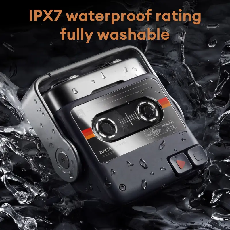 Skyworth Mini Magnetic Shaver – 9000 RPM, IPX7 Waterproof, 60-Day Battery Life. Retro Design, 36-Blade System, and 180° Magnetic Switch. Global Sales Exceed 10M Units