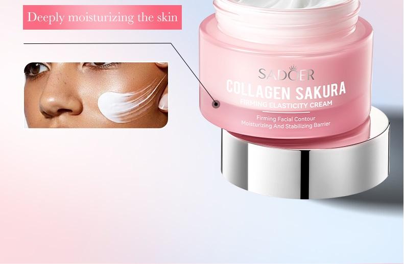 Collagen Sakura Moisturizing Revitalizing Six Piece Set - Hydrating Skin Care Kits for Radiant Glow & Plump Smooth Skin
