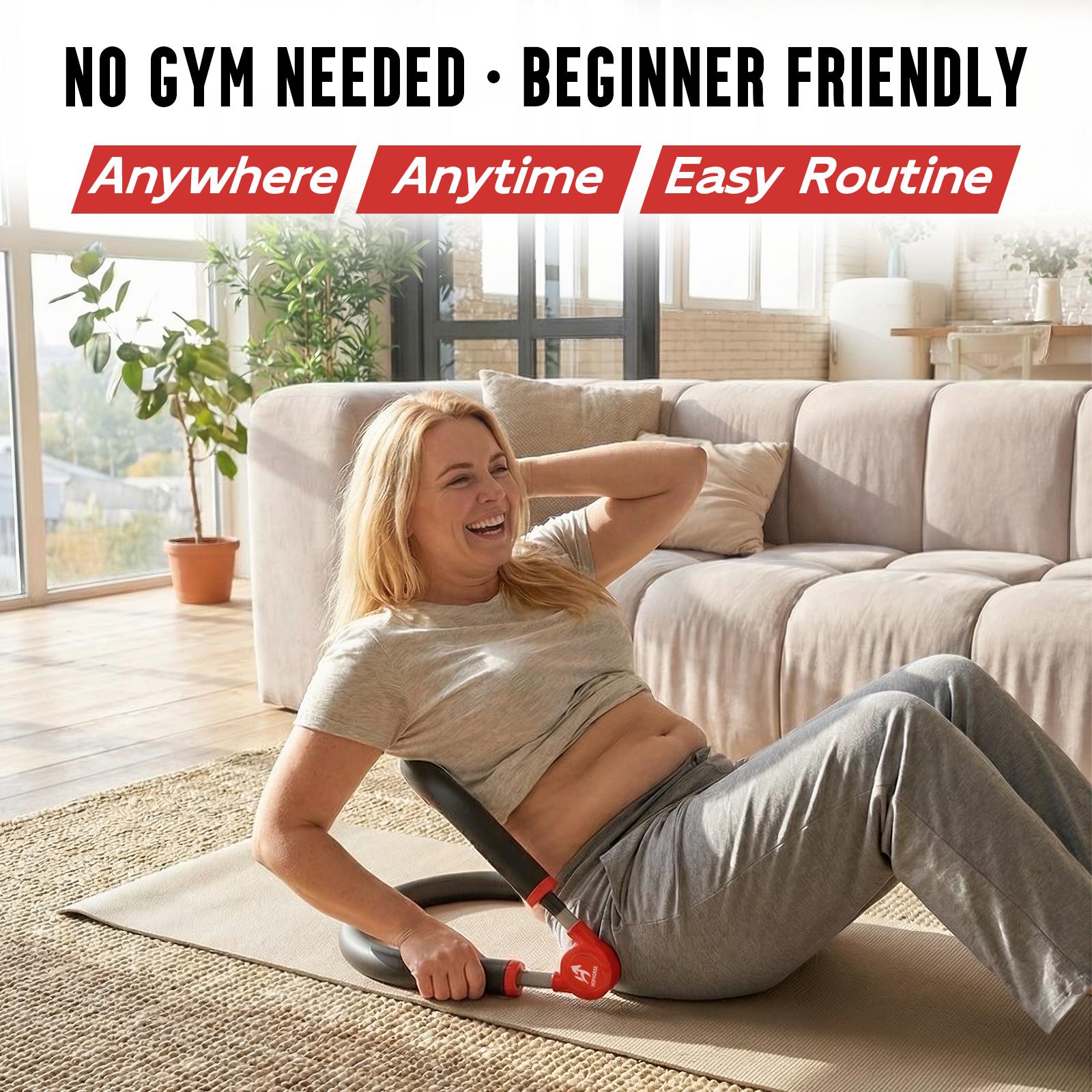 HOPHORSE 10-in-1 AB TRAINER Full Body Workout 3 Resistance Levels 35/44/57 LBS Compact Portable Beginner-Friendly Home & Daily Use
