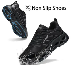 Women's Non Slip Oil Resistant Work Shoes Water Resistant Chef Kitchen Food Service Sneakers