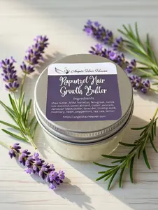 Rapunzel Hair Growth Butter with rosemary lavender Castor Oil & Fenugreek for Enhanced Scalp Health and Hair Regrowth