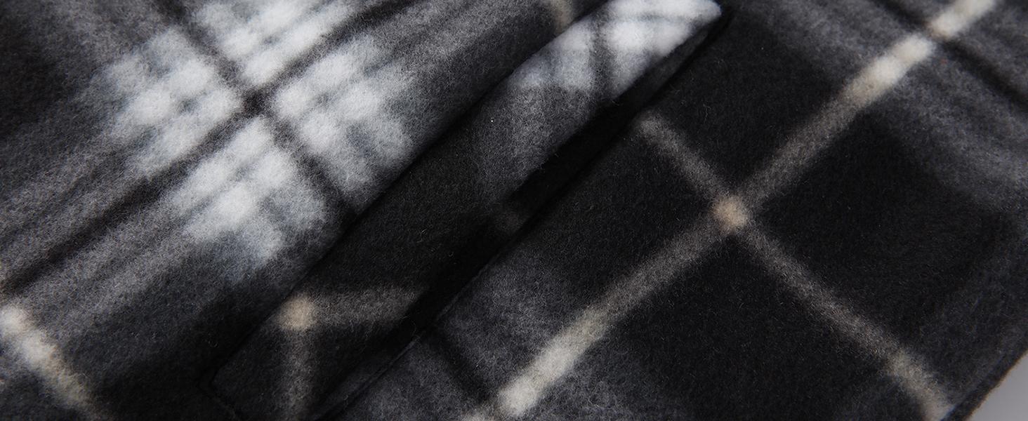 ZITY Mens Navy Blue Plaid Fleece Lined Sherpa Hooded Zip Up Sweatshirt Warm Winter Coat for Chilly Days Casual Long Sleeve Flannel Jacket