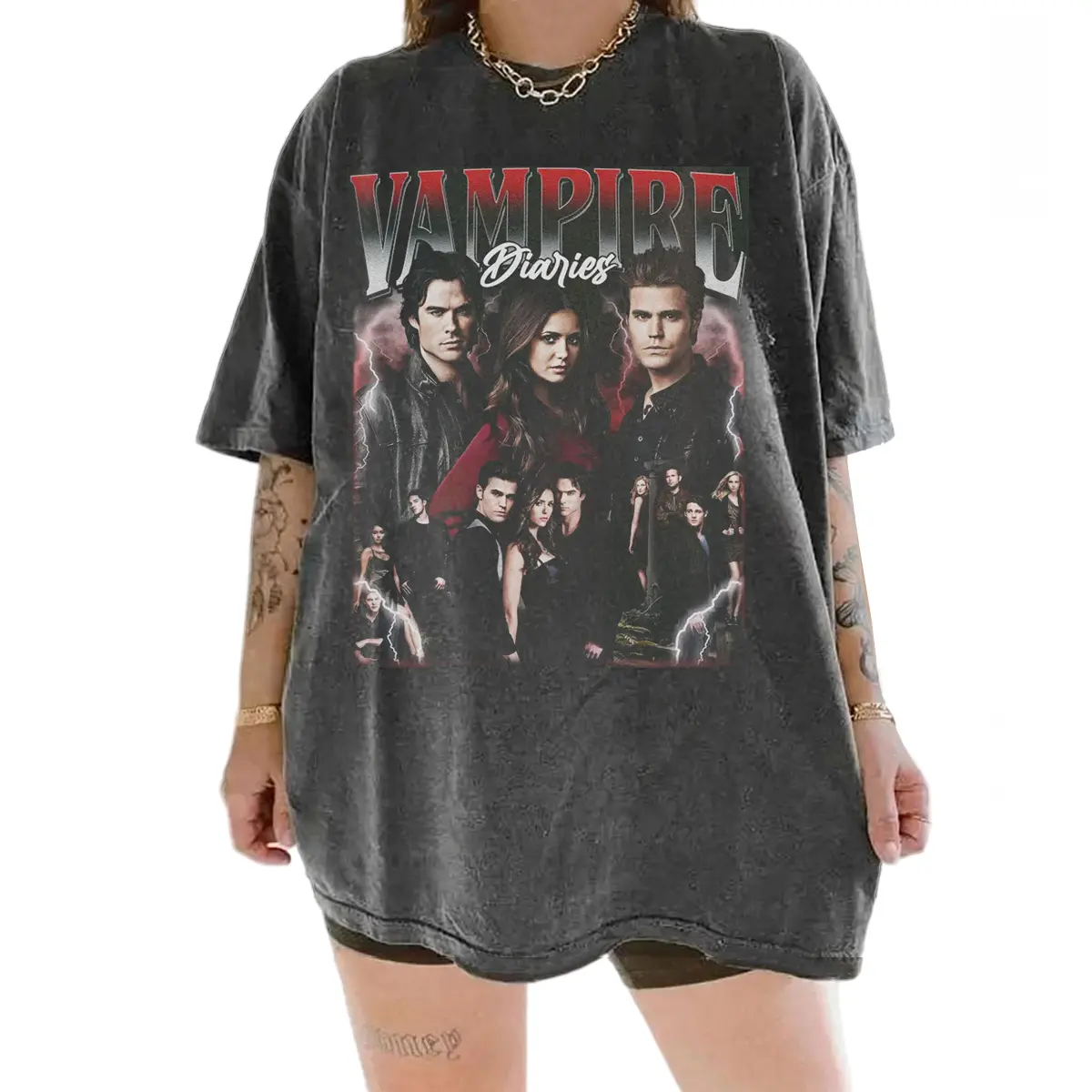 Mystic Fall Vintage T-Shirt, Sallvatore Brothers Bootleg Graphic Tee, 90s Vampire Romance Shirt, TVD Fan Gift