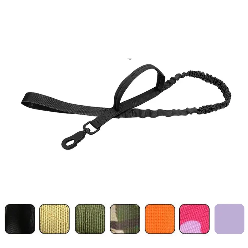 Dog Leash Heavy-Duty Double-Handle Tactical Bungee Leash with Padded Handles,  Seatbelt Attachment, & Reinforced Swivel Clip, Pet Leash for Small Medium Large Dogs and Cats OutDoor Dog Accessories #backtoschool
