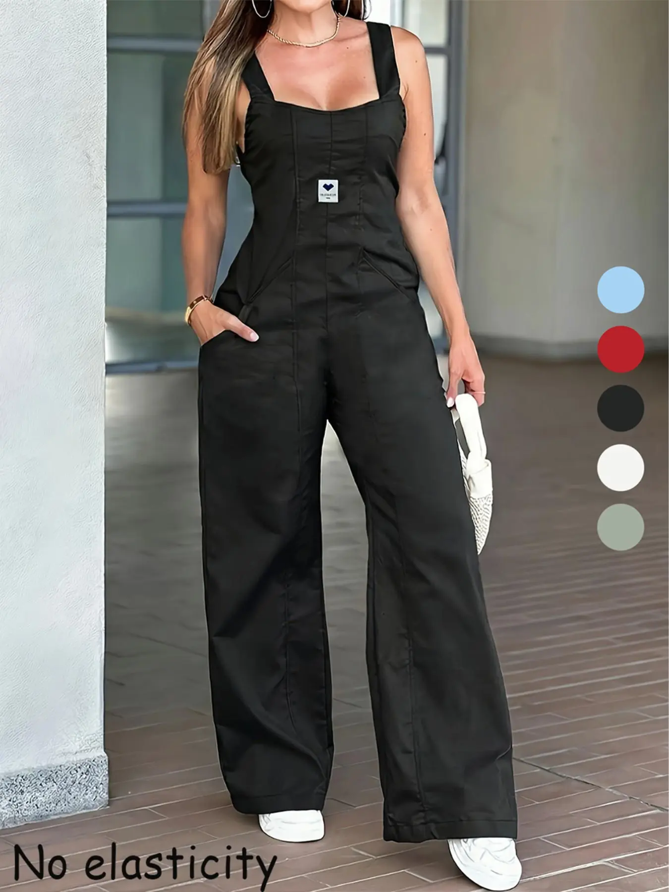 Women's Vintage Workwear Rompers Overalls, Spring Fall Retro Street Style, Casual Fashion Loose Adjustable Fit with Pockets, All Seasons Comfortable
