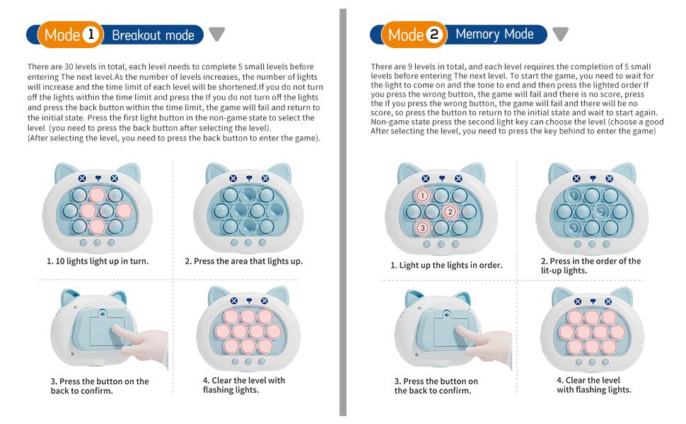 Fast Quick Push Game Bubble Stress Relief Toys for Kids Trend Game 3rd Generation Cute Animals Version